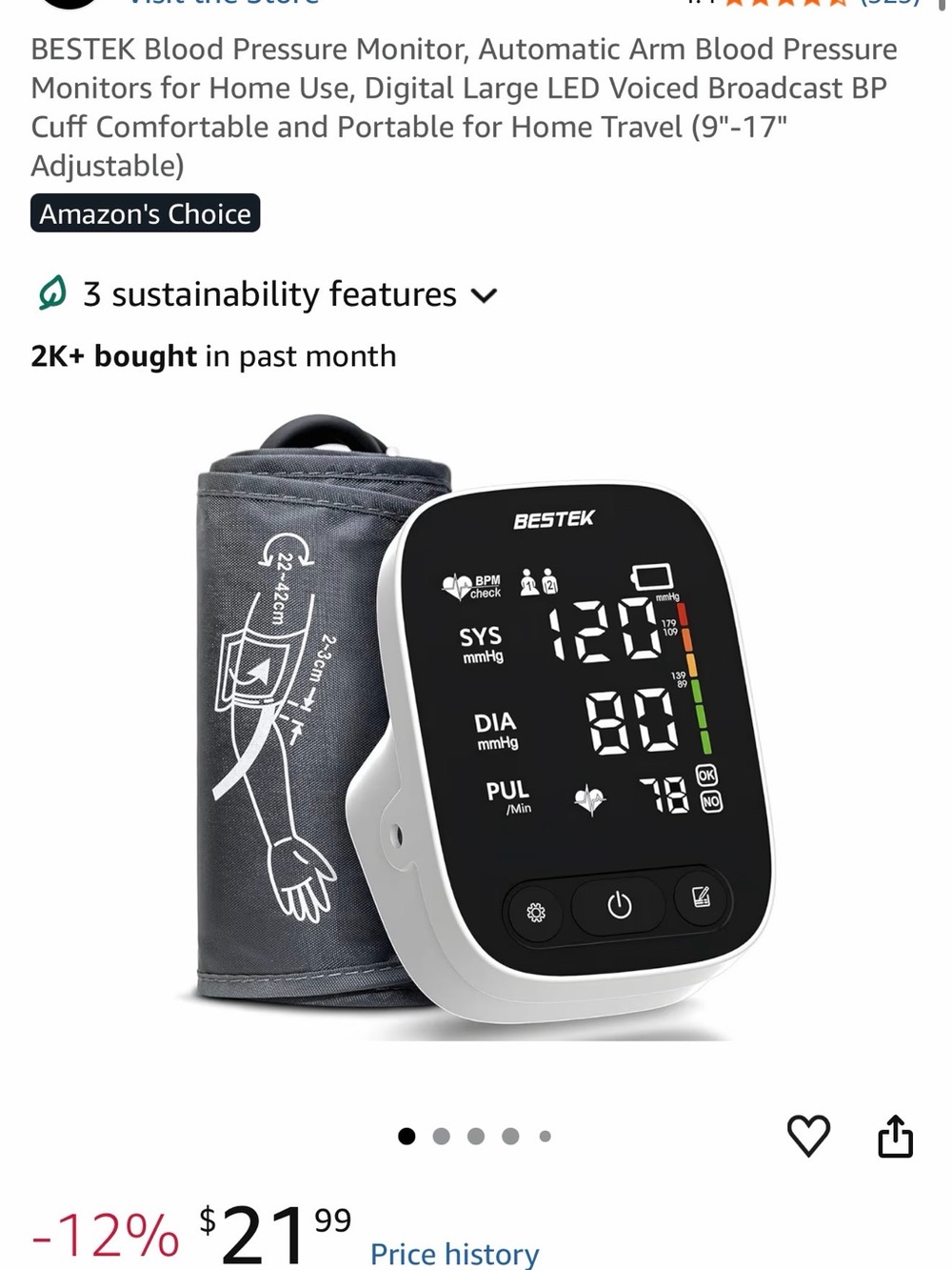 Bestek Digital/Voiced Automatic Blood Pressure Monitor